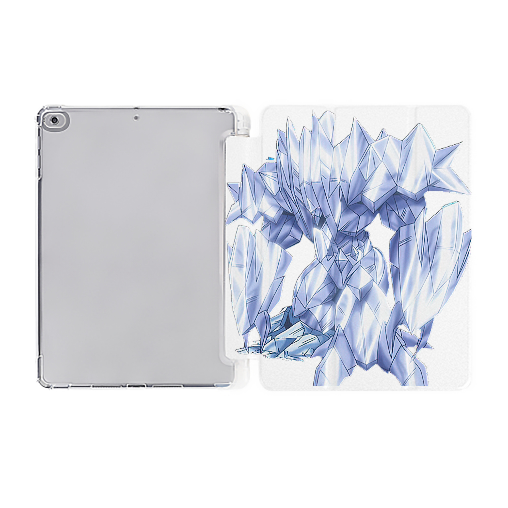 （画像用） 遊☆戯☆王 Yu-Gi-Oh! IPad ケース ペン収納付き 三つ折りスタンド PUレザー×シリコン 対応機種9.5/10.5/10.9インチ